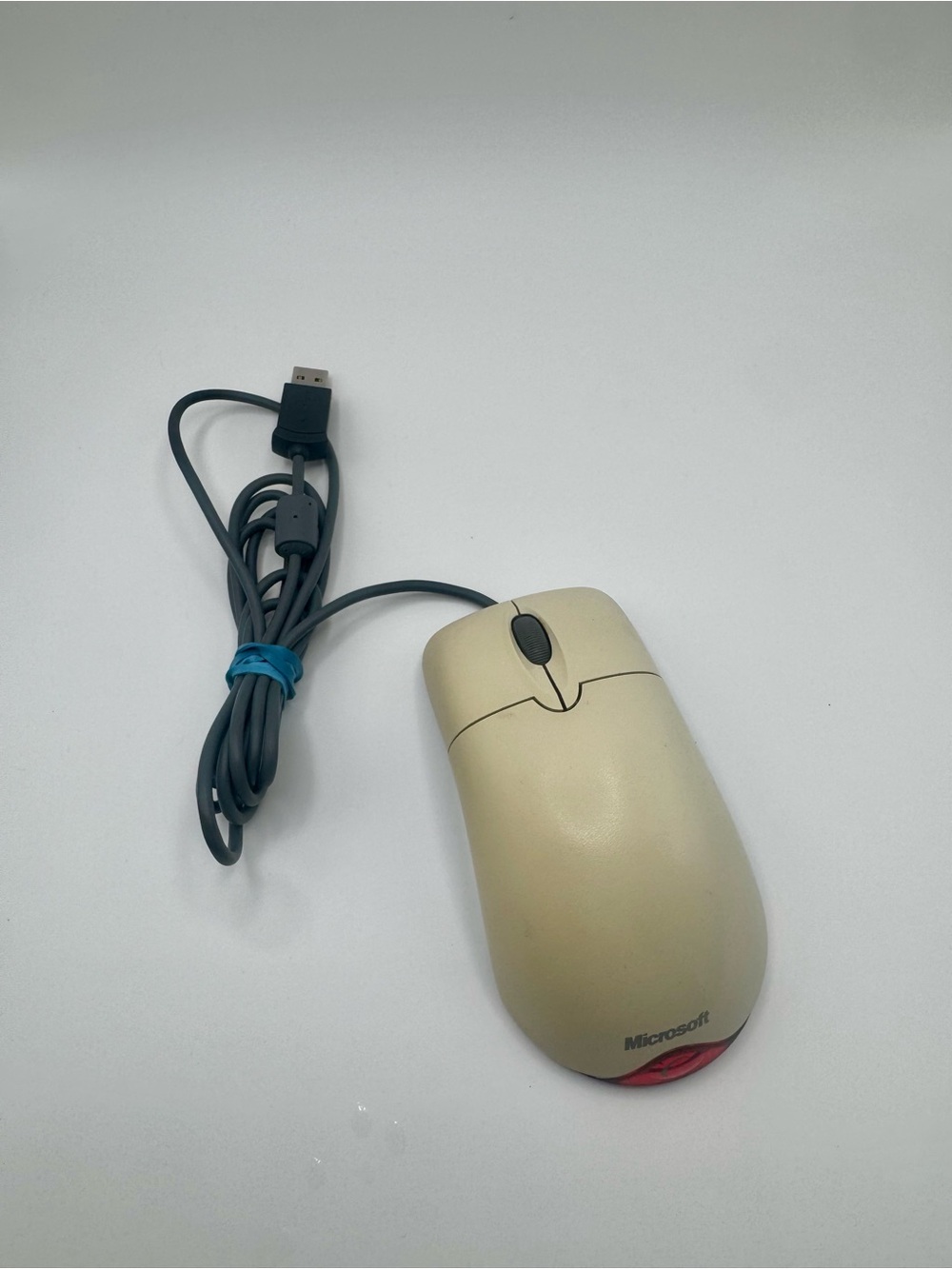 Microsoft Wheel Mouse Optical 1.1A USB X08-71118 Corded Vintage - Tested & Works
